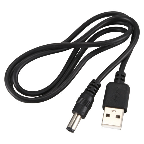 2X USB Cable 5.5mm / 2.1mm 5V   Jack Power Cable (Black, 102CM) 1