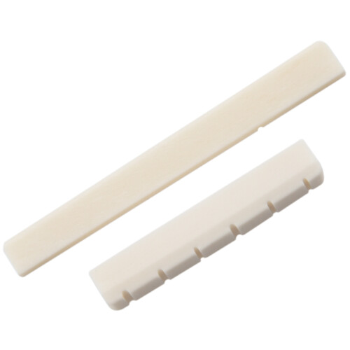 2X Classical Guitar Bone Slotted Saddle Nut Set 1