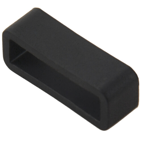 2X Black Watch Strap Retaining Hoop Loop Rubber Retainer Buckle Holder 22mm 1