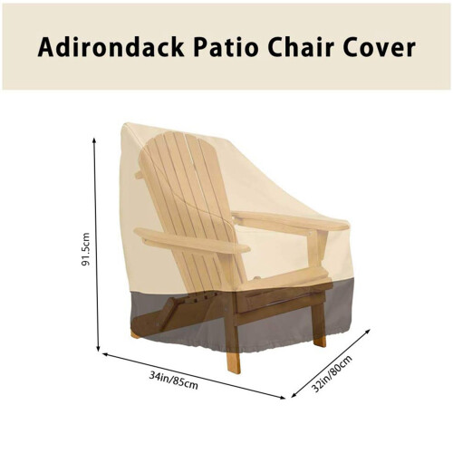 Capa de Cadeira Adirondack de 4 Pacotes para PáTio Externo 31X33X36 Polegadas Capa para Cadeira de PáTio Externa Resistente 420D, ImpermeáVel Ao Ar 1