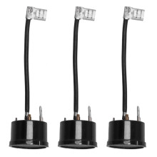 3X Plastic Compressor Thermal Overload Protector for 1HP Air Conditioner with Wire Black
