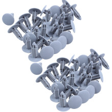 60 Stück Befestigungsschrauben Aus Kunststoff Grey Flange Bumpers Clips für 6mm x 6.7mm Loch
