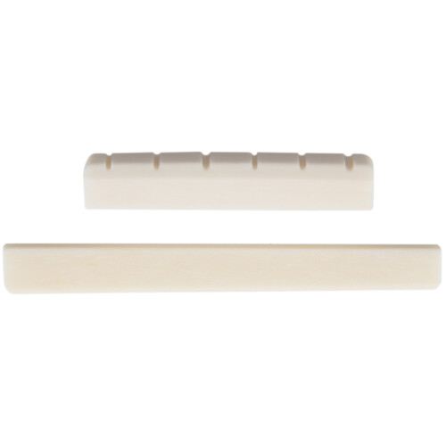 3X Classical Guitar Bone Slotted Saddle Nut Set 2