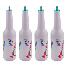 4X Flair Bartender Bartending Praxis Bar Pub Flasche Wein, Cocktail Shaker - Weiss