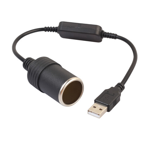 2X USB 5V to 12V Car Cigarette Lighter Socket Power Female Converter Adapter Cable 2
