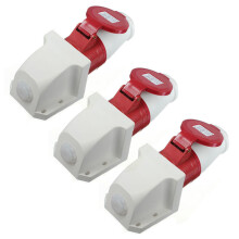3X 16 Amp 5 Pin Plug & Socket IP44 3 Phase 380-415V 3P + N + Earth 16A