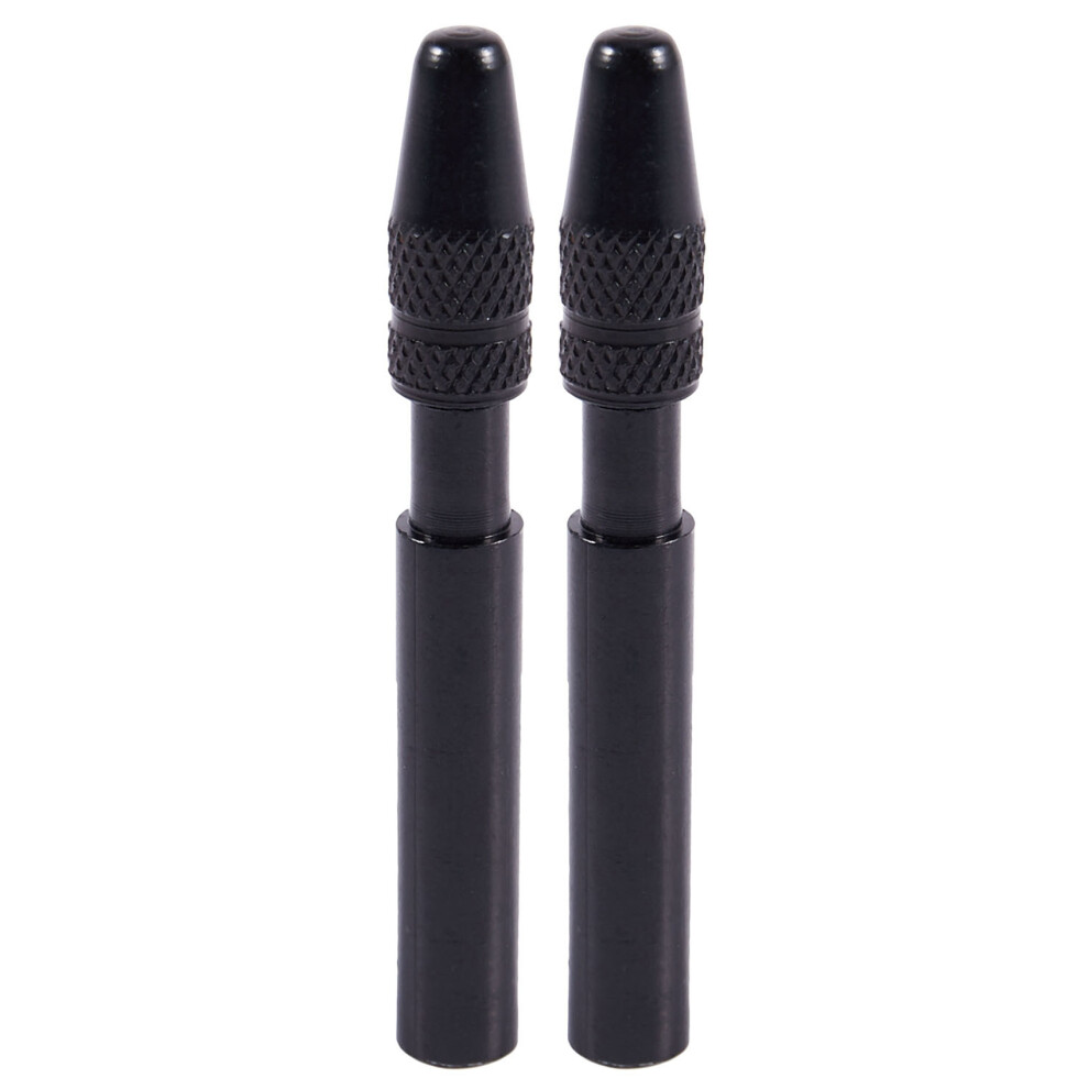 2 X Bicycle 40Mm Presta Valve Tire Tyre Extender Extension Cap Cover Adapter Black Exogio