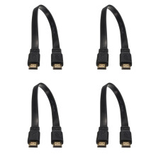 4X Short Câble Mâle À Fiche Mâle Full Hd pour Audio Vidéo Hdtv TV Ps3