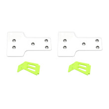 2X 12428-0364 Front Bottom Protection Aluminum Sheet and Front Bumper for  12428 12427 RC Car Spare Parts