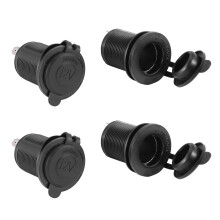 4 x Power Outlet 12V Cigarette Lighter Plug Recessed for Car Moto Boat