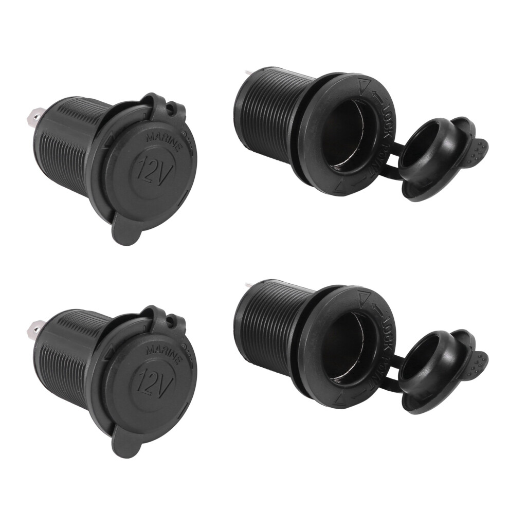 4 X Power Outlet 12V Cigarette Lighter Plug Recessed For Car Moto Boat 6031840602707