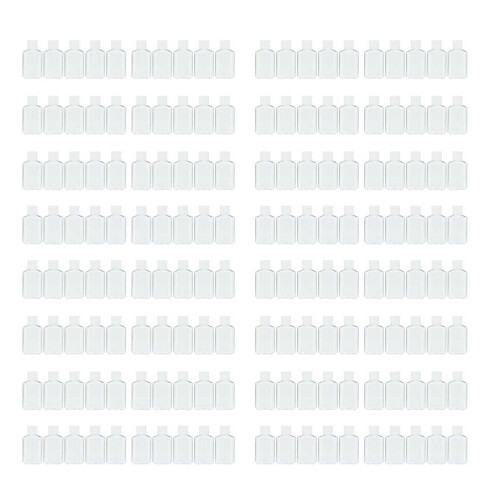 160 PCS 2 Oz 60 Ml Clear Refillable Flip Top PET Plastic Travel Bottle Container