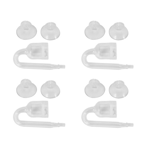 4X Aquarium Fish Tank CO2 Diffuser Carbon Dioxide Reactor with Ceramic Disc + 8 Suckers