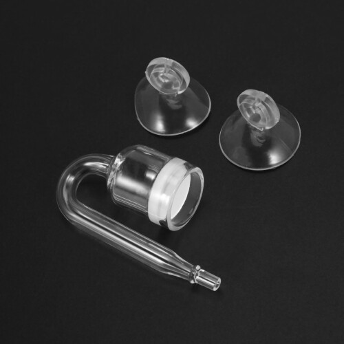 4X Aquarium Fish Tank CO2 Diffuser Carbon Dioxide Reactor with Ceramic Disc + 8 Suckers 1