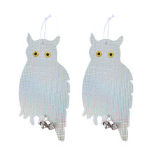 2X Gartendekorations-Vogelscheuche-Eulen-Reflektor-Reflektierender Vogel