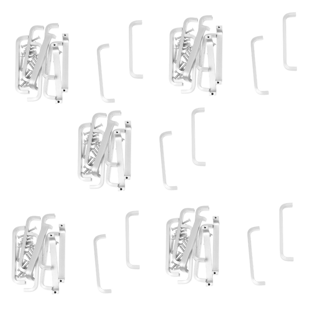 50X Door Drawer Pull Knob Cabinet Handle Hardware - Matte Silvery Exogio