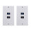 3X 2Port +USB 3.0 Female Wall Face Plate Panel Outlet Socket Extender White 1