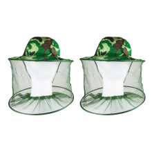 2X Apiculteur Anti Moustique Masque Casquette Chapeau D'Abeille Bug Insecte Mouche