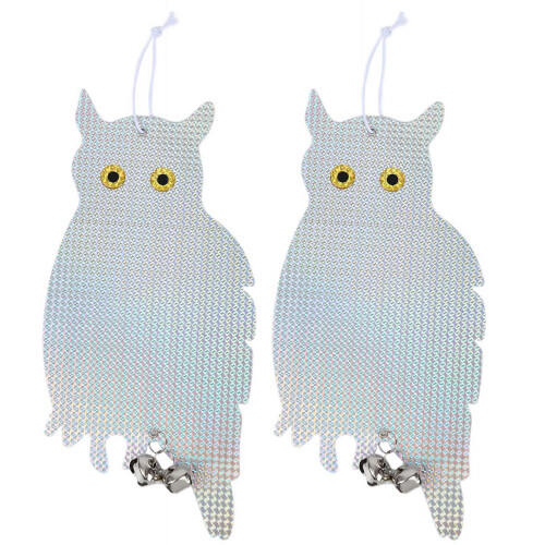 2X Gartendekorations-Vogelscheuche-Eulen-Reflektor-Reflektierender Vogel 2