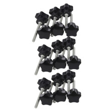 18 Pcs M6 x 50 mm Verrouillage en Forme D'étoile Tête en Plastique Filetage Mâle Bouton Poignée