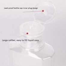 160 PCS 2 Oz 60 Ml Clear Refillable Flip Top PET Plastic Travel Bottle Container