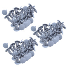 90 Stück Befestigungsschrauben Aus Kunststoff Grey Flange Bumpers Clips für 6mm x 6.7mm Loch