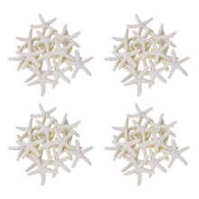 60 Pièces Étoile de Mer de Doigt Crayon Blanc-Crème pour la Décoration de Mariage