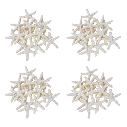 60 Pièces Étoile de Mer de Doigt Crayon Blanc-Crème pour la Décoration de Mariage