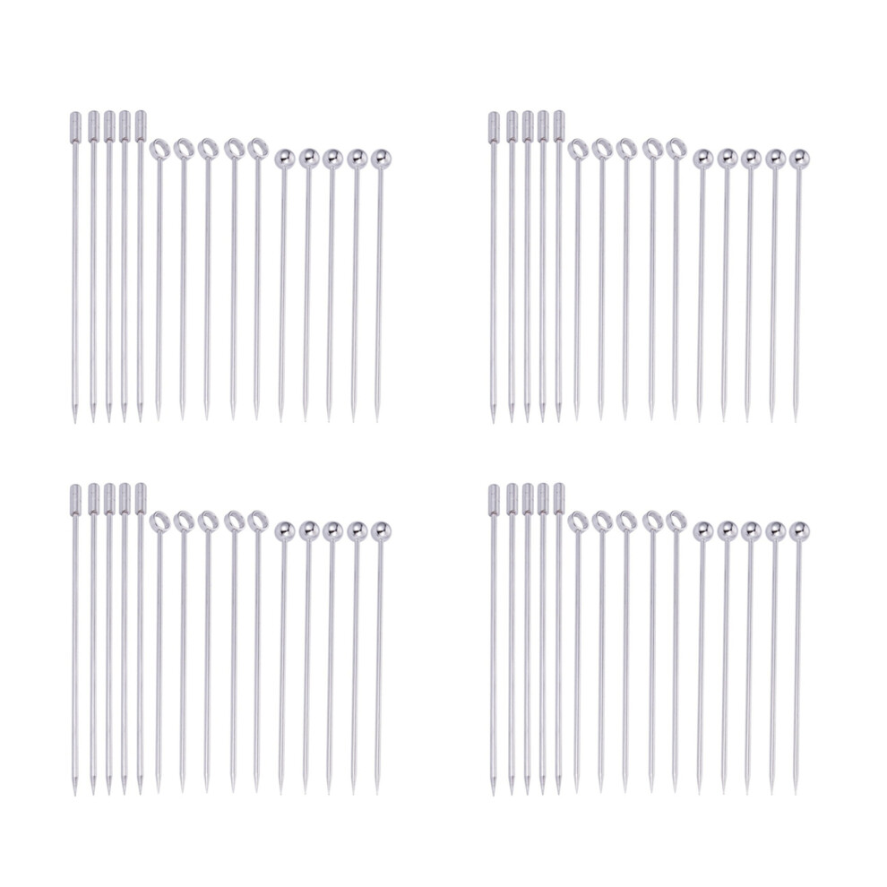 60X Stainless Steel Cocktail Picks Martini Picks Set Typecat