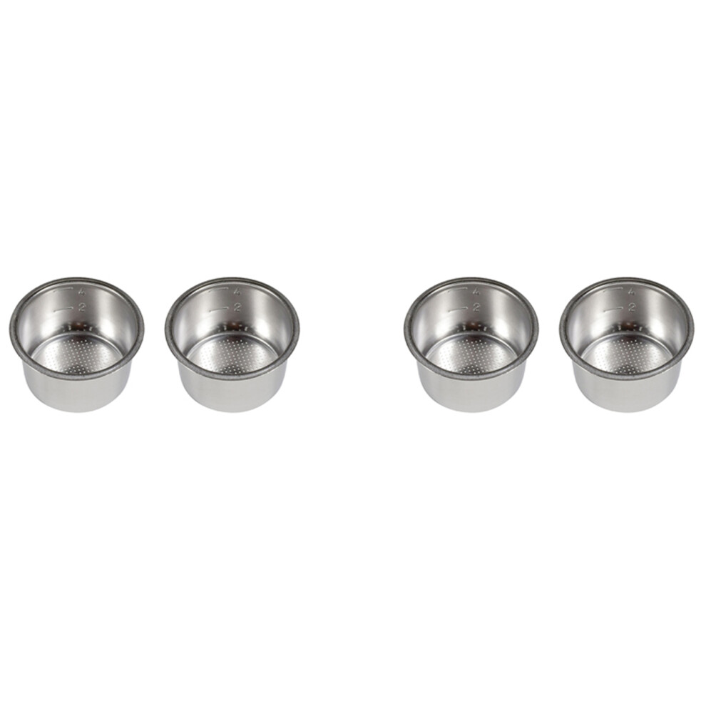 4Pcs 51Mm 4 Cups Filter Replacement Filter Basket For Coffee Bottomless Portafilter For Ec680/Ec685 Espresso Exogio
