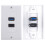 3X 2Port +USB 3.0 Female Wall Face Plate Panel Outlet Socket Extender White 3