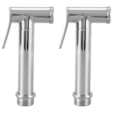 2X Toilette Bidet Ensemble de Pulvérisateur Kit Douche Musulmane Poche Bidirectionnelle Robinet Robinet de Bain