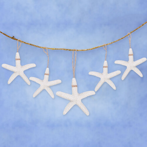 60 Pièces Étoile de Mer de Doigt Crayon Blanc-Crème pour la Décoration de Mariage 1
