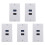 5X 2 Anschluss  + USB 3.0 Haupt Wand Panel Panel Buchse Extender Weiß 1