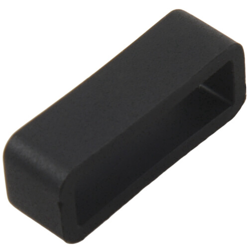 3X Black Watch Strap Retaining Hoop Loop Rubber Retainer Buckle Holder 22mm 2