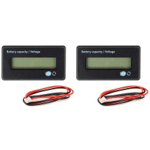 2X Battery Meter Battery Capacity Voltage Monitor, 12/24/36/48/60/72/84V Battery Capacity Voltage Gauge Indicator