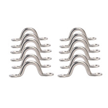 Pack of 12 Stainless Steel Bimini Boat Top PAD EYE , Eye Straps, Tie Down, Kayak Deck Loops, Tie Down Anchor Point