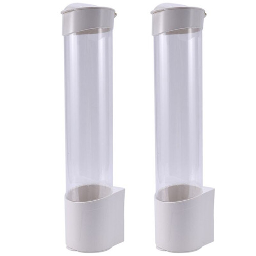 2X Dispenser Automatically Drop Cup Remover Disposable Cup Plastic Cup Paper Cup Dust Storage Rack