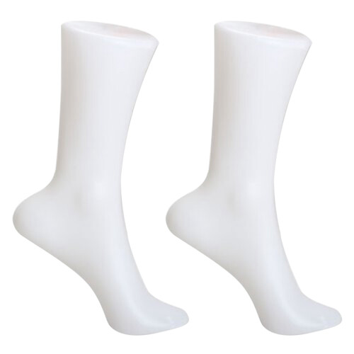 4PCS Female Foot Sock Sox Display Mold Short Stocking Mannequin White 1