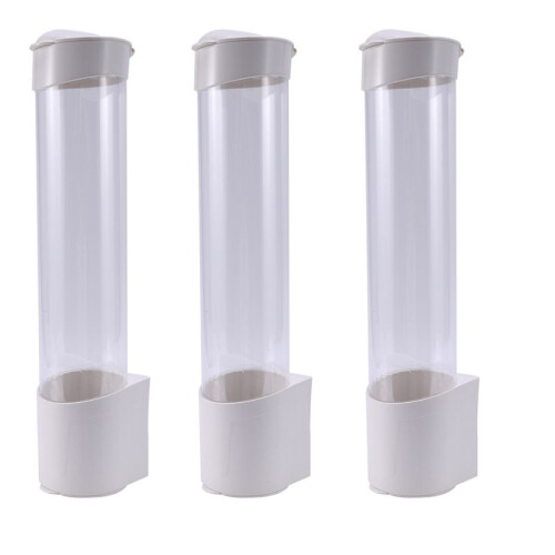 3X Dispenser Automatically Drop Cup Remover Disposable Cup Plastic Cup Paper Cup Dust Storage Rack