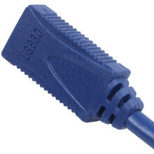 10X Azul USB 3.0 Hembra A Macho M / M Tipo A Enchufe Cable de Extnsion de Conector 30cm
