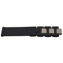 2 Stücke 20mm Silikonarmband Uhrenarmband für Chronoscaph Autoscaph 21 Band, Schwarz