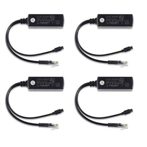 4X POE Power Supply Module Standard Isolated Splitter 48V to 5V2.4A USB Interface Splitter