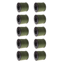 10 Stücke 300M Angelschnuer 100LB 0.55mm Starke PE Geflecht Gruen