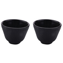 2X Cast Iron Tea Cups Drinkware Chinese Handmade Kung Fu Coffee Tools Health Care Polka Dot Iron Cup