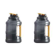2X 2.5L Botella de Agua de Plástico de Boca Ancha Deportes Al Aire Libre Botella de Agua de Gran Capacidad Espacio BPA Beber Agua Embotellada