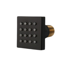 3X Shower Spa Brass Square Massage Body Jets Spray Body Shower , Brushed Nickel Matte Black