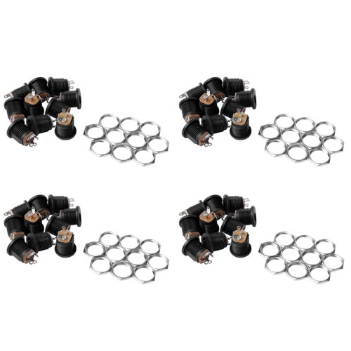 40 Pcs Panel Mount 2.1X5.5mm Power Jack  Socket