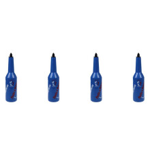 4X Flair Bartender Bartending Praxis Bar Pub Flasche Wein, Cocktail Shaker - Blau