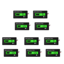 10Pcs  12V 24V 36V 48V 72V Battery MeterBattery Capacity Voltage Indicator Lead-Acid and Lithium Ion Battery Indicator